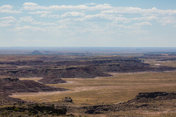 Flat landscapes of the American west.