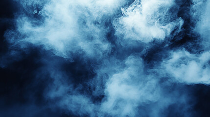 Ethereal blue smoke swirling in a dark background, creating a mystical atmosphere