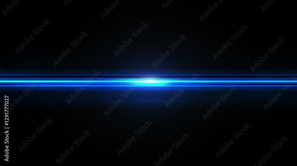 Poster dynamic blue waves of light create an abstract representation of energy in a dark background setting