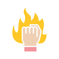 Superpower icon in flat color style