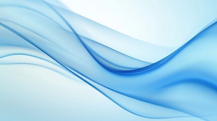 Obraz premium Elegant blue waves create a serene atmosphere in abstract digital art that conveys calmness and tranquility