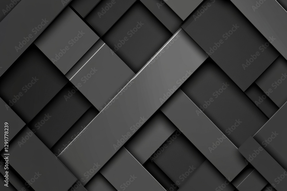 Poster black and white gradient background with diagonal lines in the middle, light effect, light gray tone