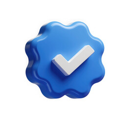 Verified icon 3d illustration background 