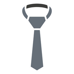 Neck tie icon in flat color style