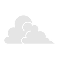 Cloud icon in flat color style