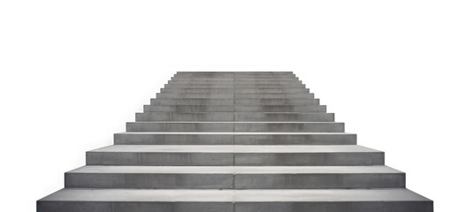 Concrete stairs on an isolated white background. Minimalistic design with a contemporary look. Concept of modern architecture. 3D Rendering
