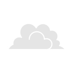 Cloud icon in flat color style