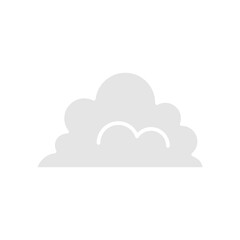 Cloud icon in flat color style