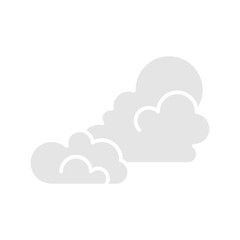 Cloud icon in flat color style