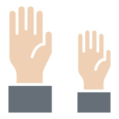 Vote icon in flat color style