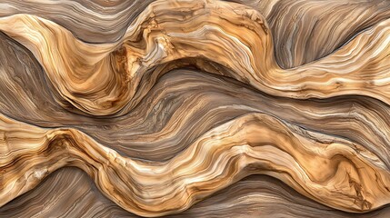 Obraz premium Abstract flowing wood grain pattern undulating with subtle variations in the background texture