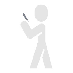 Using smartphone icon in flat color style