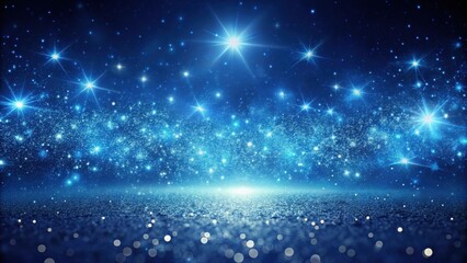 Fototapeta premium Celestial Sparkle A Glimmering Night Sky with Bright Stars and a Shimmering Ground