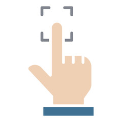 Selection icon in flat color style