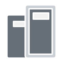 Riot shield icon in flat color style