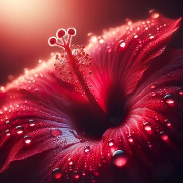 Hibiscus flower close up
