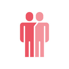 Buddy icon in flat color style