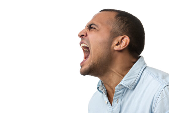 Man Screaming in Anger