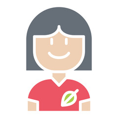 Nature conservationist icon in flat color style