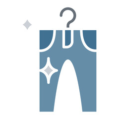 Clean pant icon in flat color style