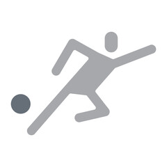 Soccer training icon in flat color style