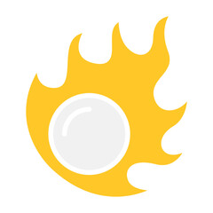 Snooker ball icon in flat color style