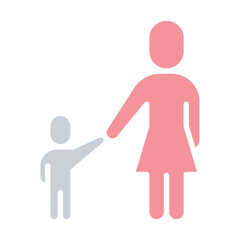 Parent icon in flat color style