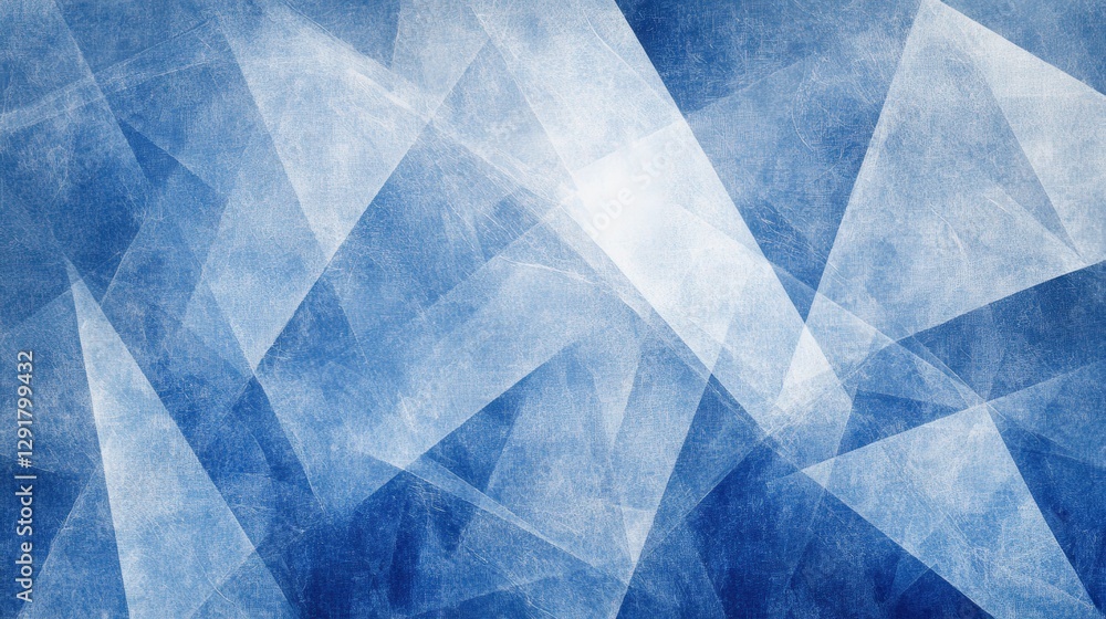 Poster abstract icy blue geometric patterns creating a cool atmosphere suitable for backgrounds