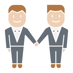 Gay , LGBT icon in flat color style