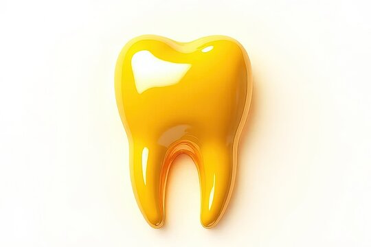 Healthy Yellow Tooth Illustration for Dental Care