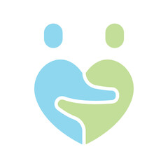 Lover icon in flat color style