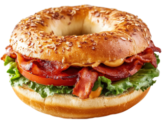 bagel with ham and cheese