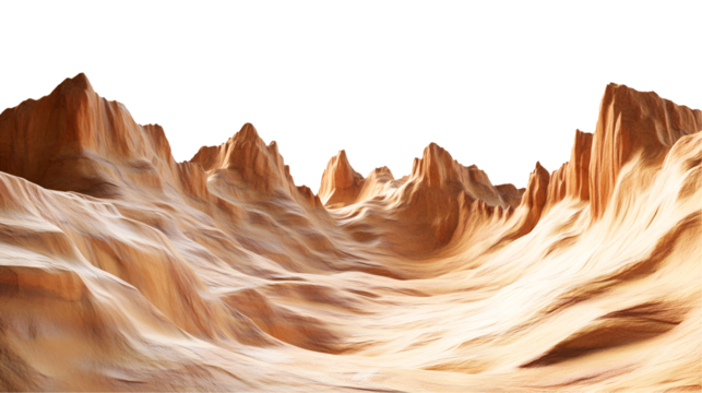 3D eroded rocky cliffs