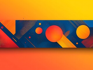 Vibrant Geometric Abstract Banner