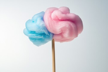 pink and blue cotton candy on a stick