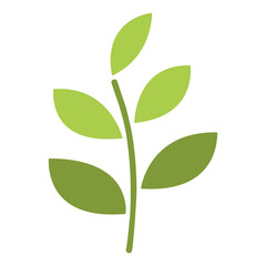 Sprout icon in flat color style