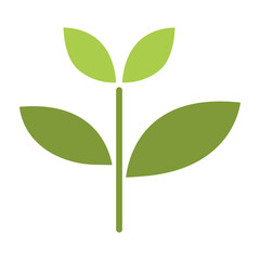 Sprout icon in flat color style