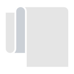 Fax paper icon in flat color style