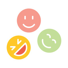 Psychology icon in flat color style