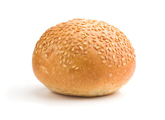 round bun with sesame seeds