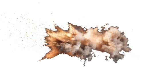 Explosion Isolated on Transparent Background 
