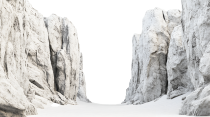 mountain pass with towering rock walls landscape