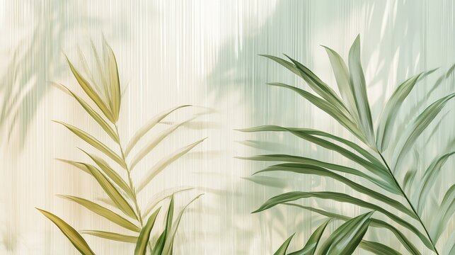 Tropical Foliage Pattern: A serene pattern featuring the delicate fronds and shadows of tropical plants, offering a sense of peace and the allure of the tropics. 