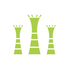 Garden by the bay icon in flat color style