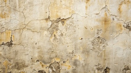 Aged Weathered Wall Texture with Cracks and Flaking Paint Showing Time and Decay