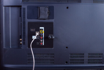 Input Output Panel on the back of an LCD / LED Television