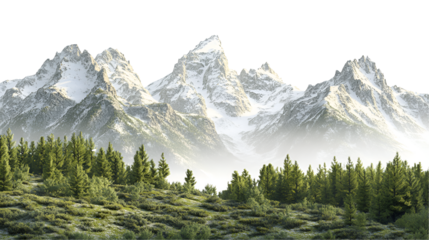 mountains and forest landscape