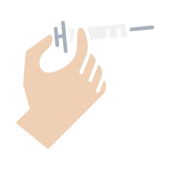 Obraz premium Botox injection icon in flat color style