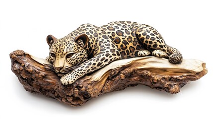 Obraz premium Jaguar, Animal, Sculpture, Wood Carving, Abstract Image, Texture, Pattern Background, Wallpaper, Smartphone Cover and Screen, PC, Laptop, 9:16 and 16:9 Format
