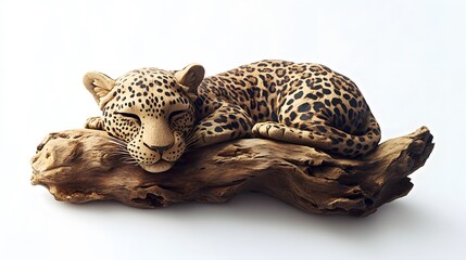 Obraz premium Jaguar, Animal, Sculpture, Wood Carving, Abstract Image, Texture, Pattern Background, Wallpaper, Smartphone Cover and Screen, PC, Laptop, 9:16 and 16:9 Format